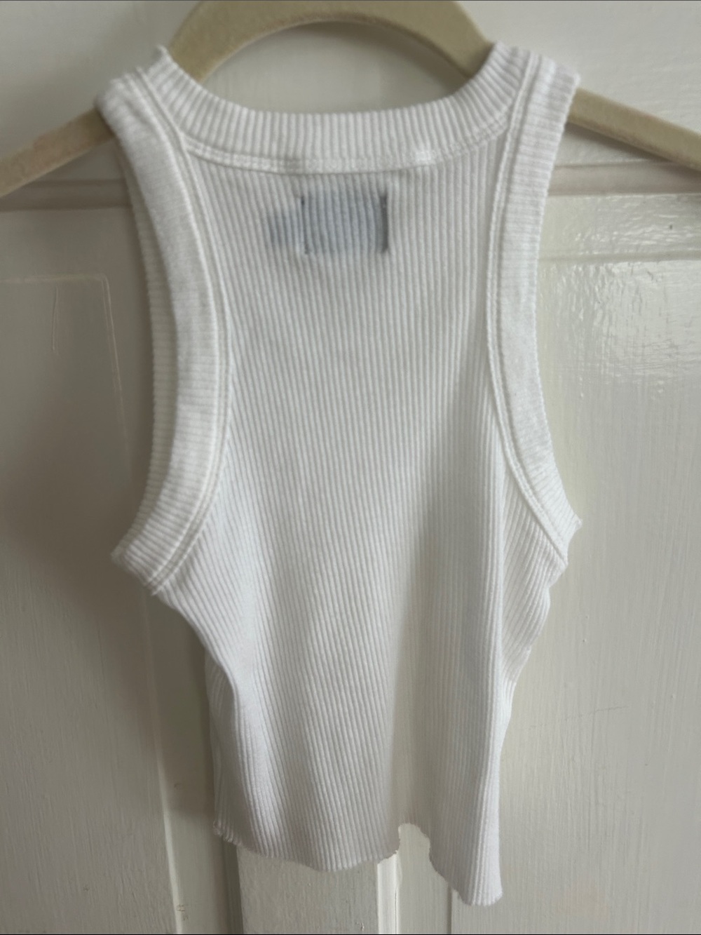 WSLY White Ribbed Racerback Tank - Picture 3 of 4